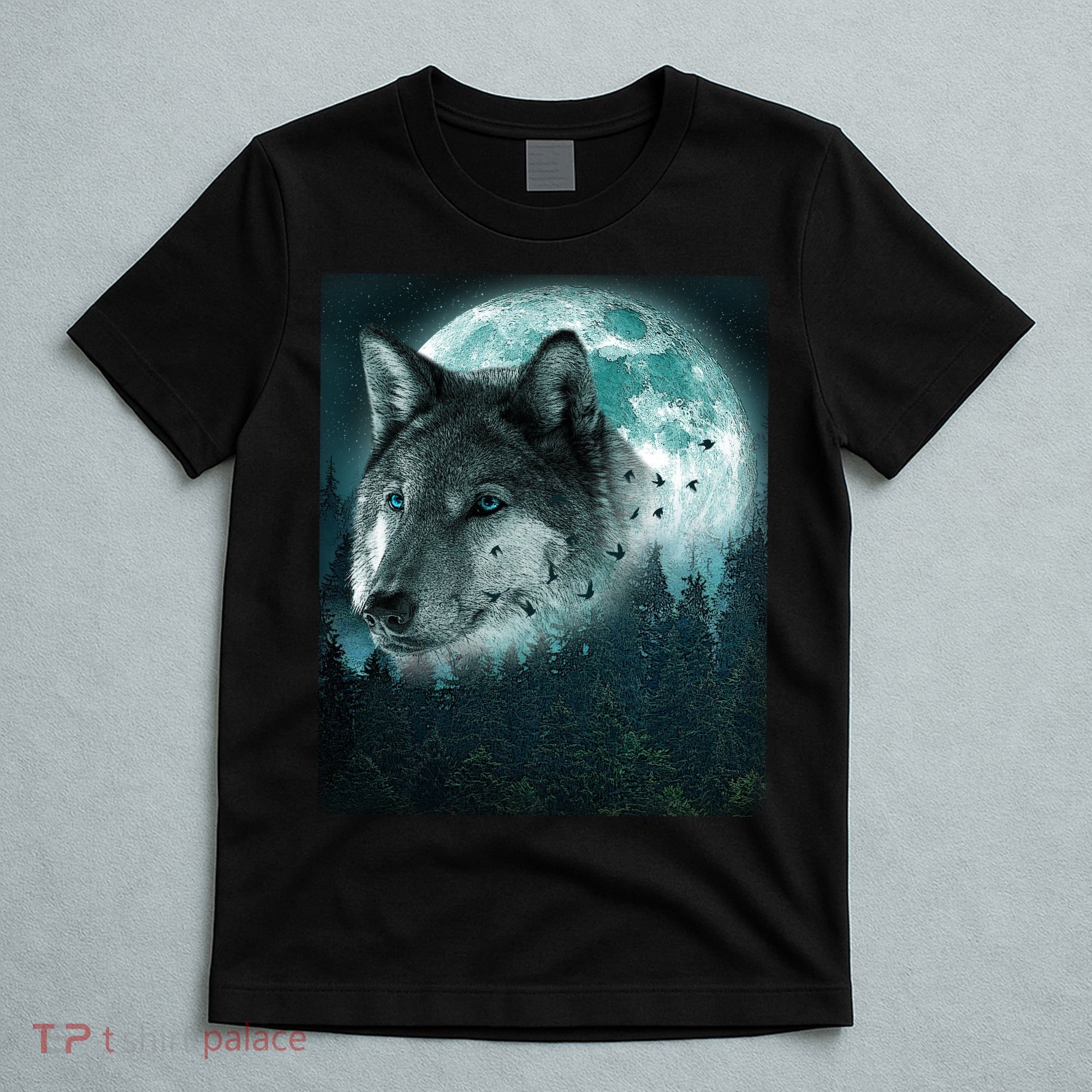 Wolf Moon Forest Wilderness  T-Shirt