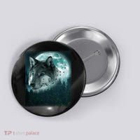 Wolf Moon Forest Wilderness  Button thumb 0