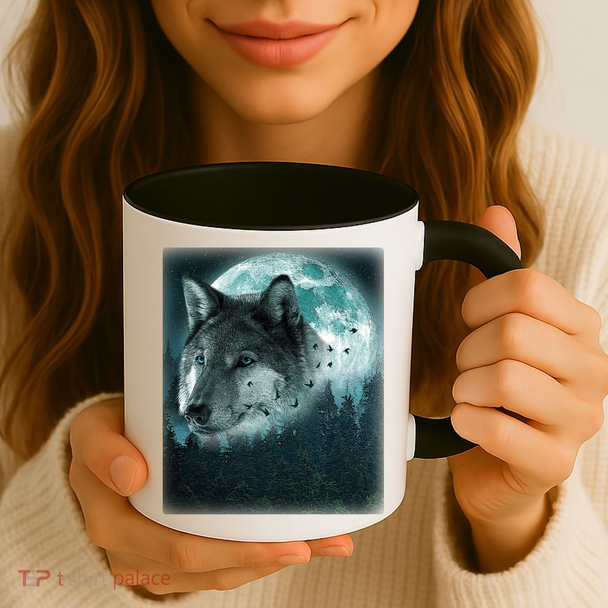 Wolf Moon Forest Wilderness  Coffee Mug