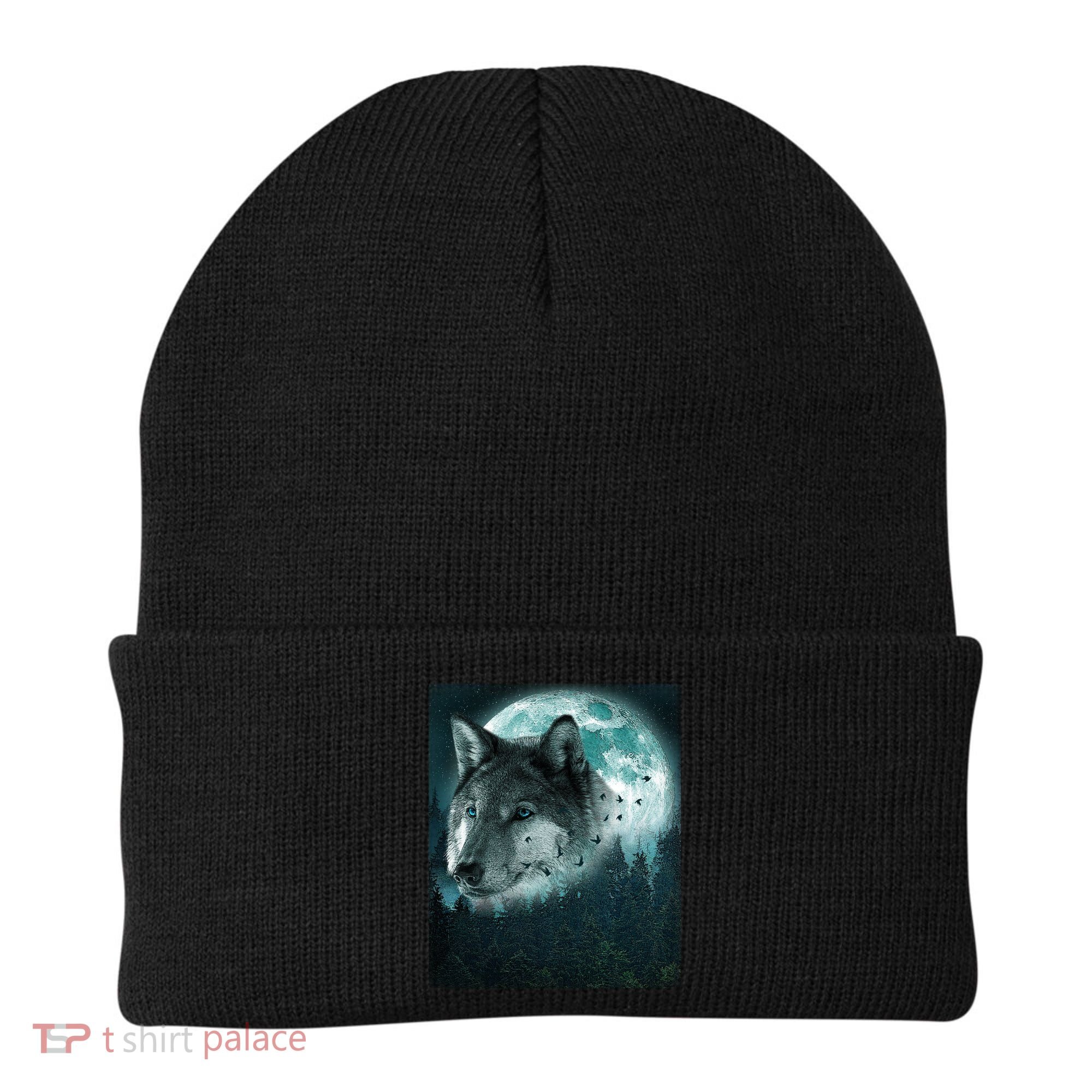 Wolf Moon Forest Wilderness  Beanie