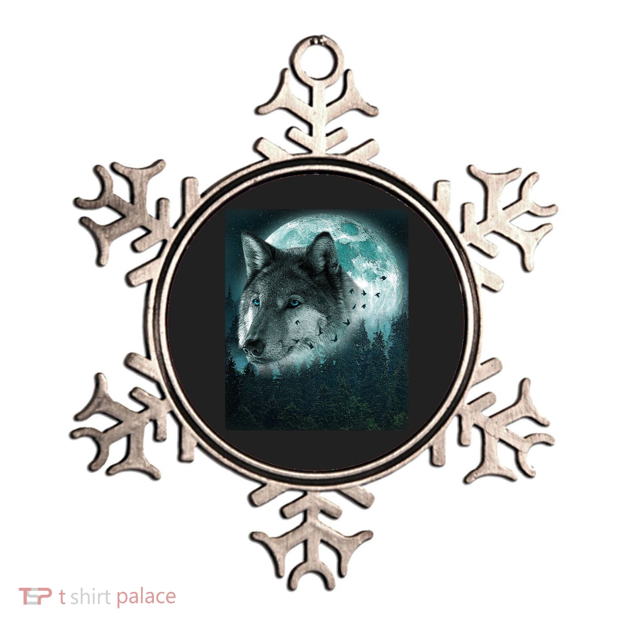 Wolf Moon Forest Wilderness  Ornament