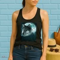 Wolf Moon Forest Wilderness  Women's Tank Top thumb 2