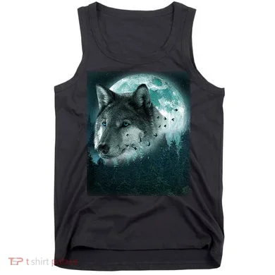 Wolf Moon Forest Wilderness  Tank Top