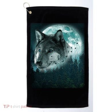 Wolf Moon Forest Wilderness  Golf Towel