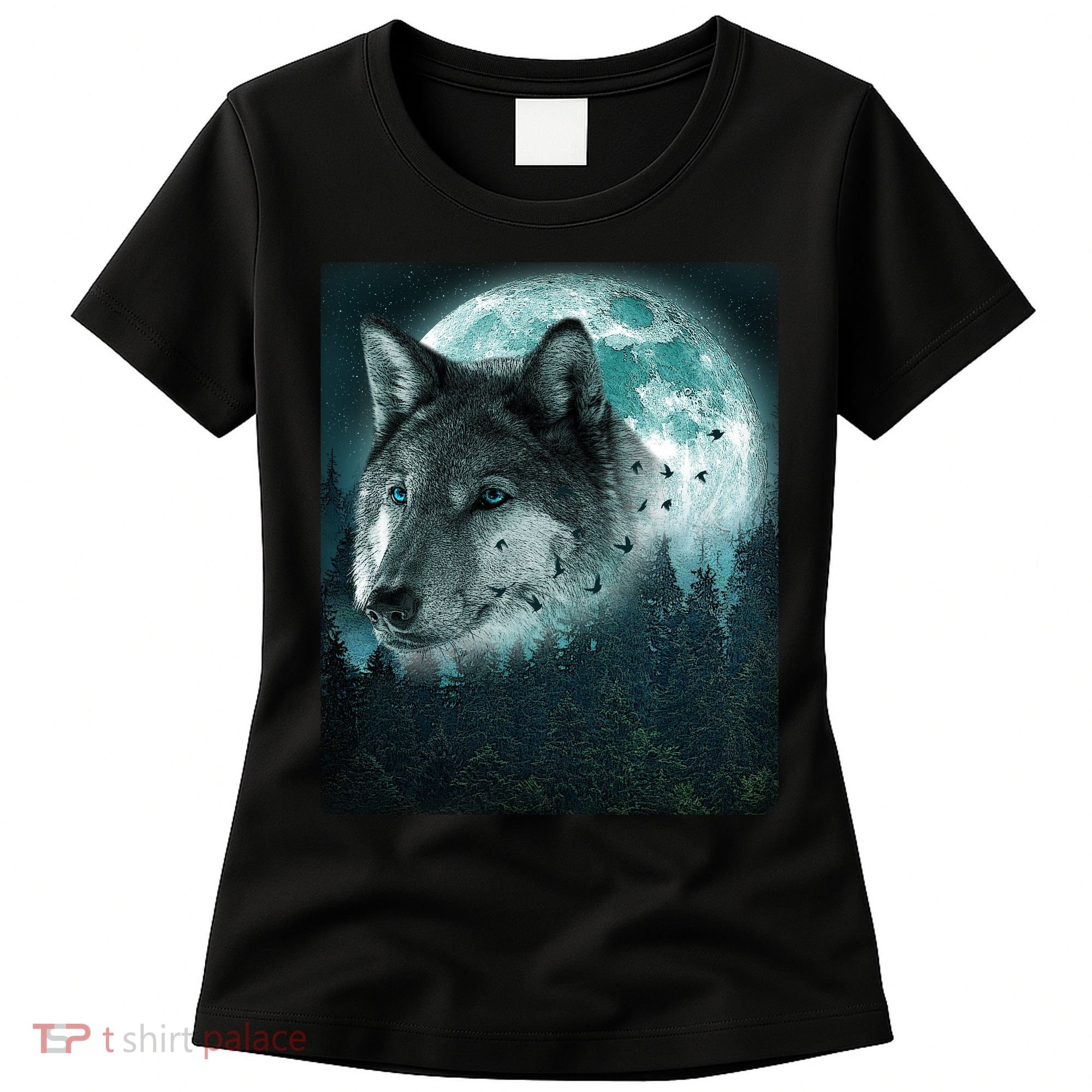Wolf Moon Forest Wilderness  Women's T-Shirt