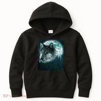 Wolf Moon Forest Wilderness  Kids Hoodie thumb 0