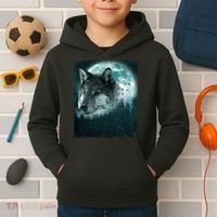 Wolf Moon Forest Wilderness  Kids Hoodie thumb 2