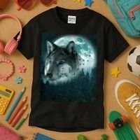 Wolf Moon Forest Wilderness  Kids T-Shirt thumb 3