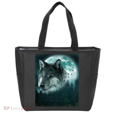 Wolf Moon Forest Wilderness  Tote Bag