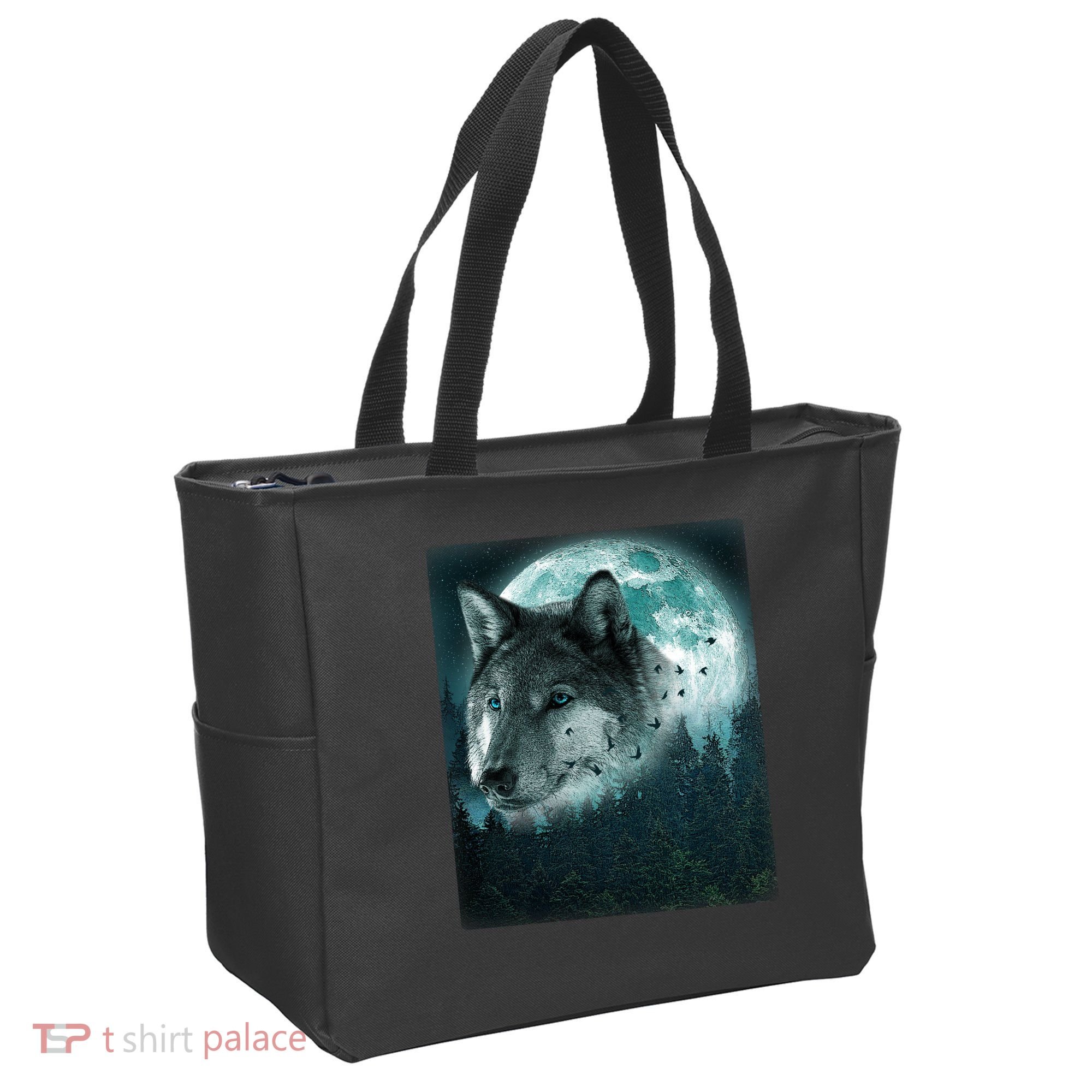 Wolf Moon Forest Wilderness  Tote Bag
