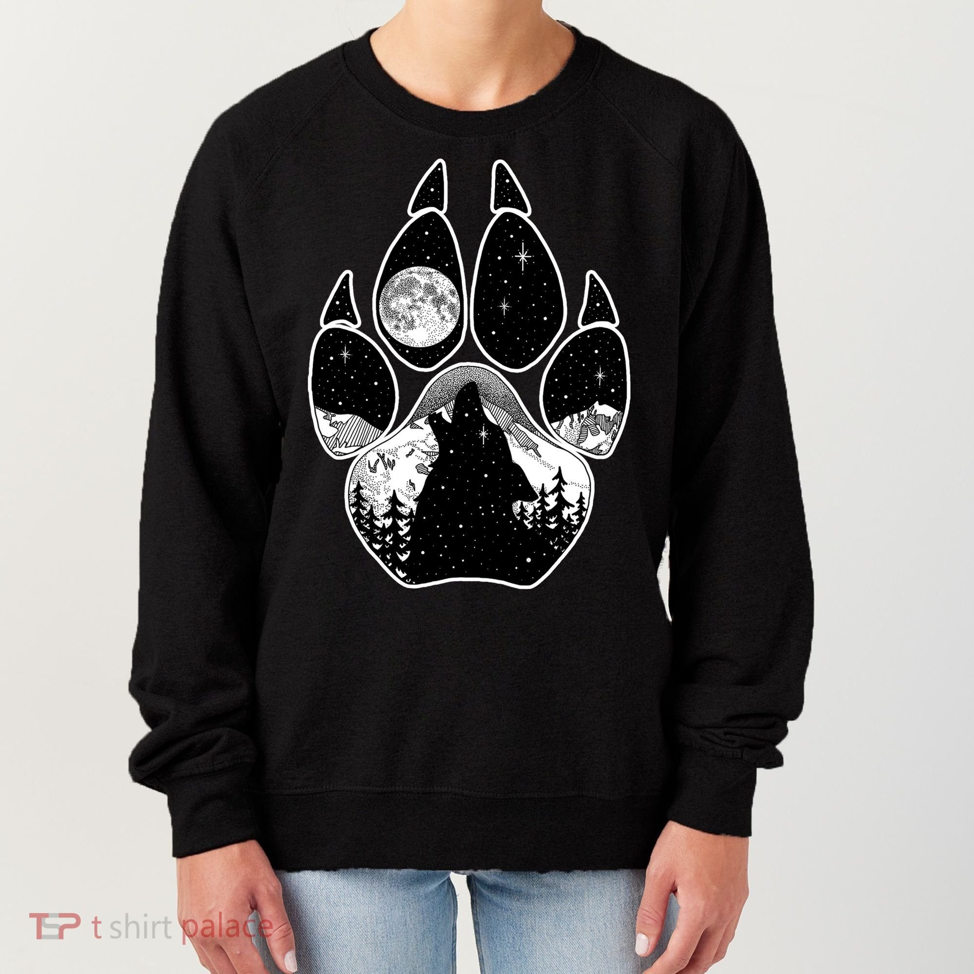 Wolf Paw Moon Howl Women's Sweatshirt