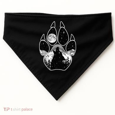 Wolf Paw Moon Howl USA-Made Doggie Bandana