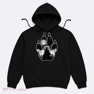 Wolf Paw Moon Howl Hoodie