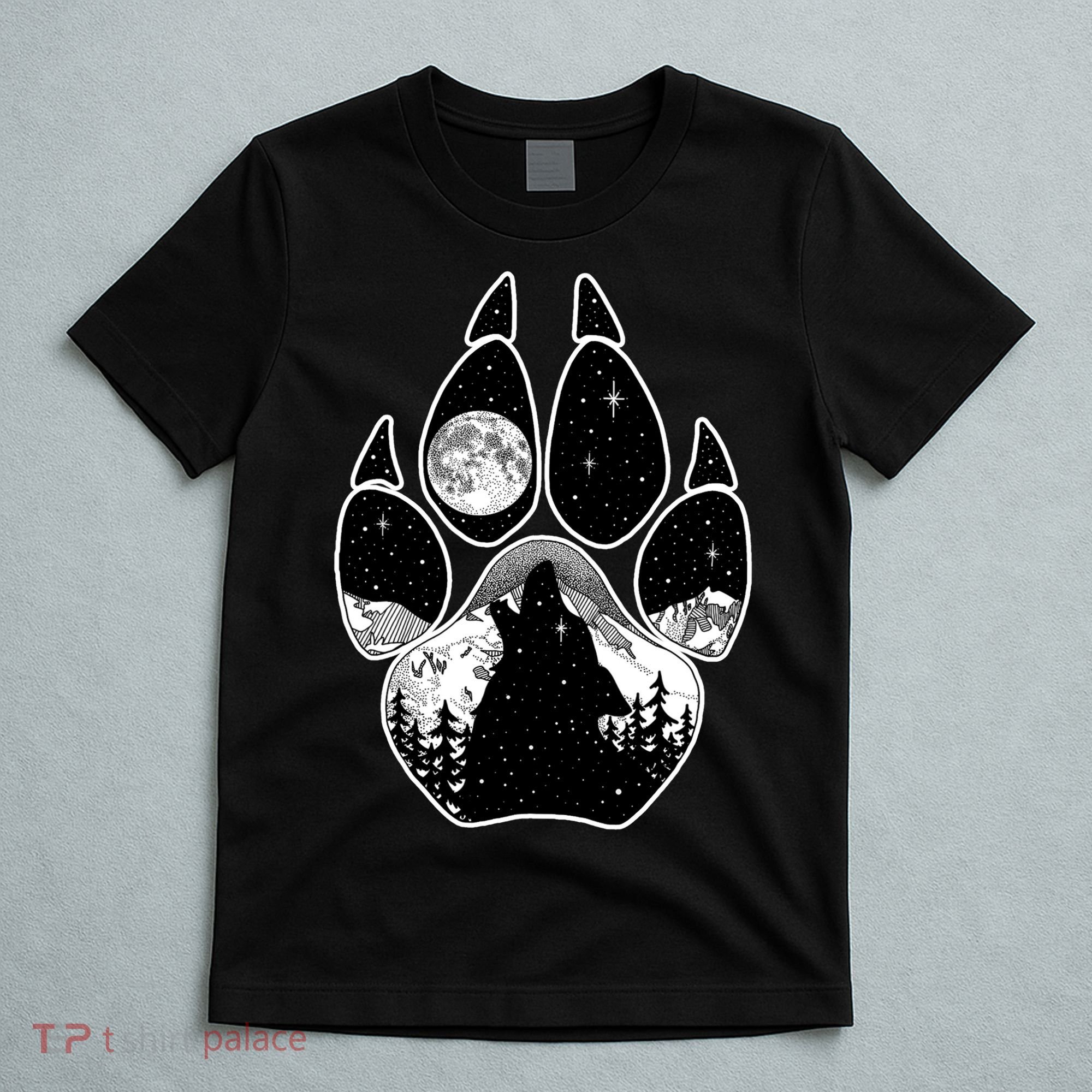Wolf Paw Moon Howl T-Shirt