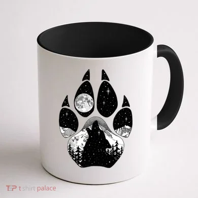 Wolf Paw Moon Howl Coffee Mug back