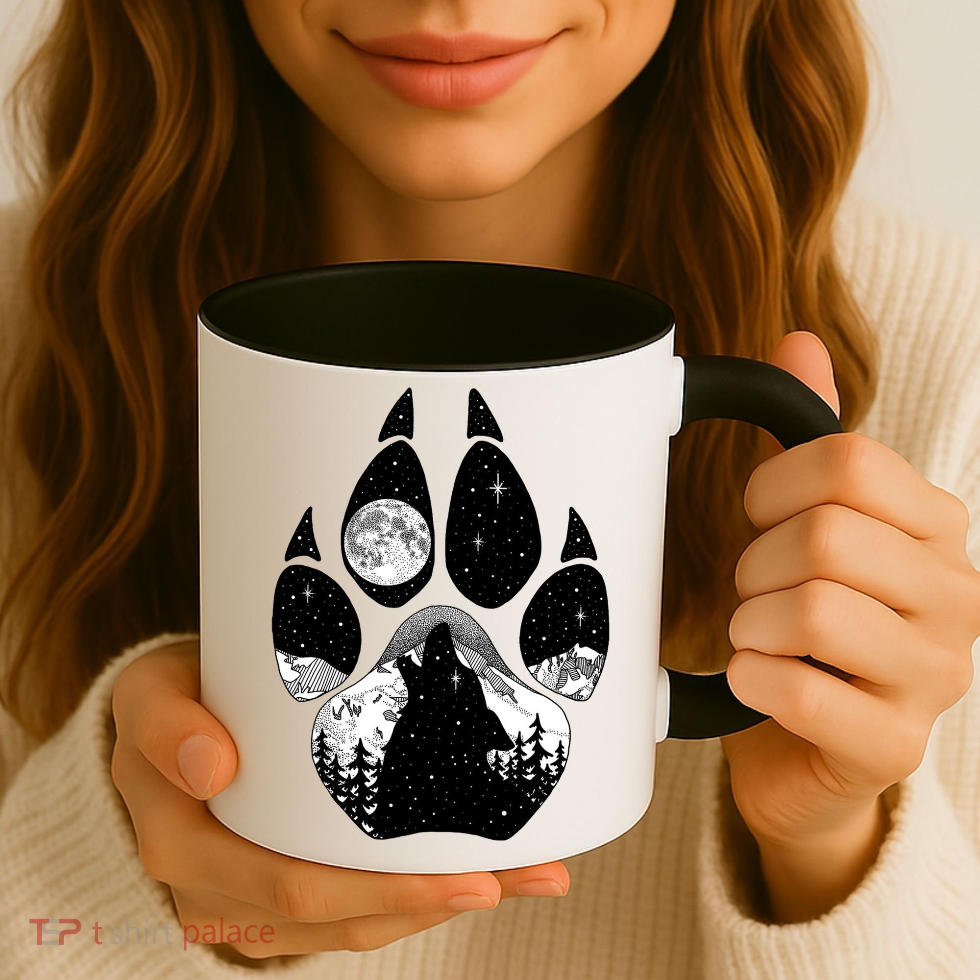 Wolf Paw Moon Howl Coffee Mug
