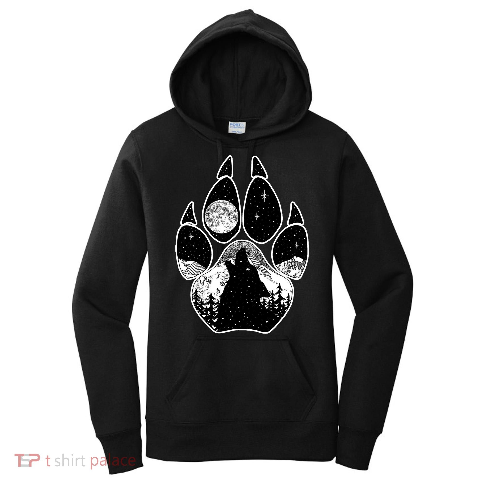 Wolf Paw Moon Howl Women's Hoodie