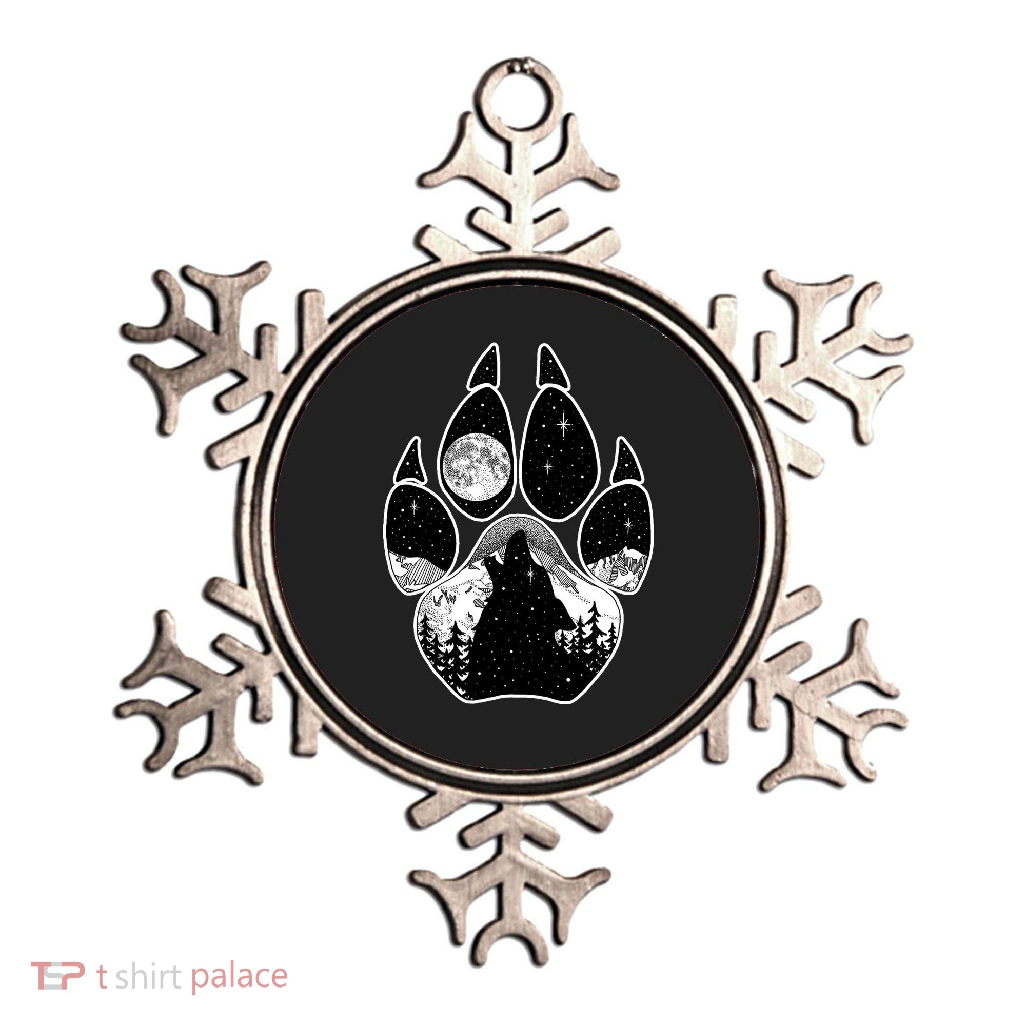 Wolf Paw Moon Howl Ornament