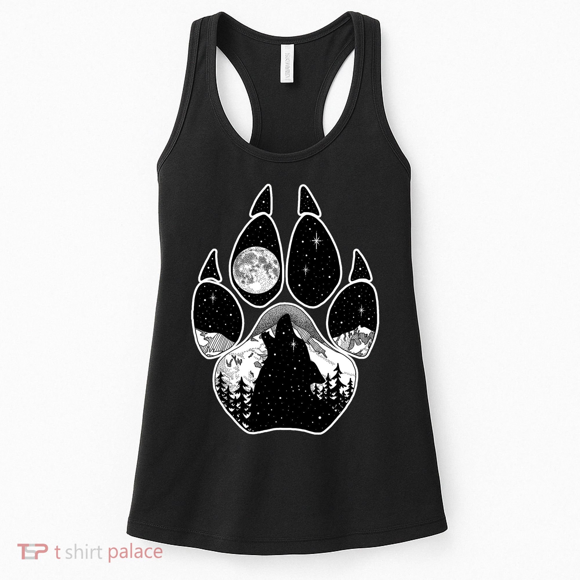Wolf Paw Moon Howl Women's Tank Top