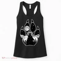 Wolf Paw Moon Howl Women's Tank Top thumb 0