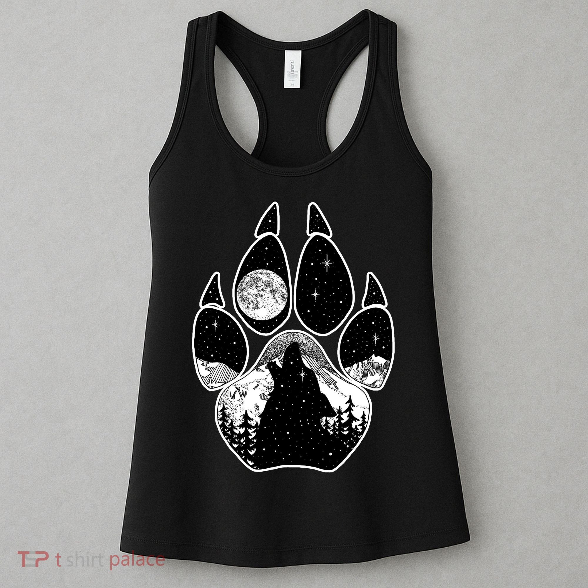 Wolf Paw Moon Howl Women's Tank Top