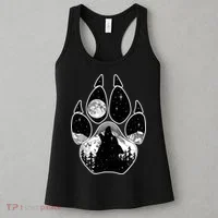 Wolf Paw Moon Howl Women's Tank Top thumb 3