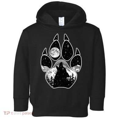 Wolf Paw Moon Howl Toddler Hoodie