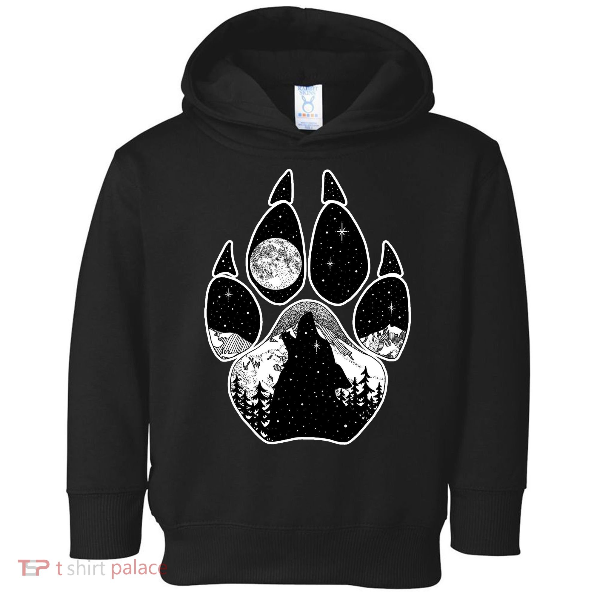 Wolf Paw Moon Howl Toddler Hoodie