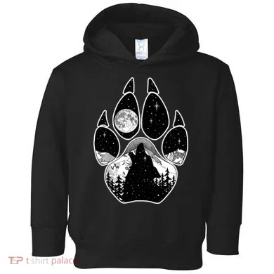 Wolf Paw Moon Howl Toddler Hoodie