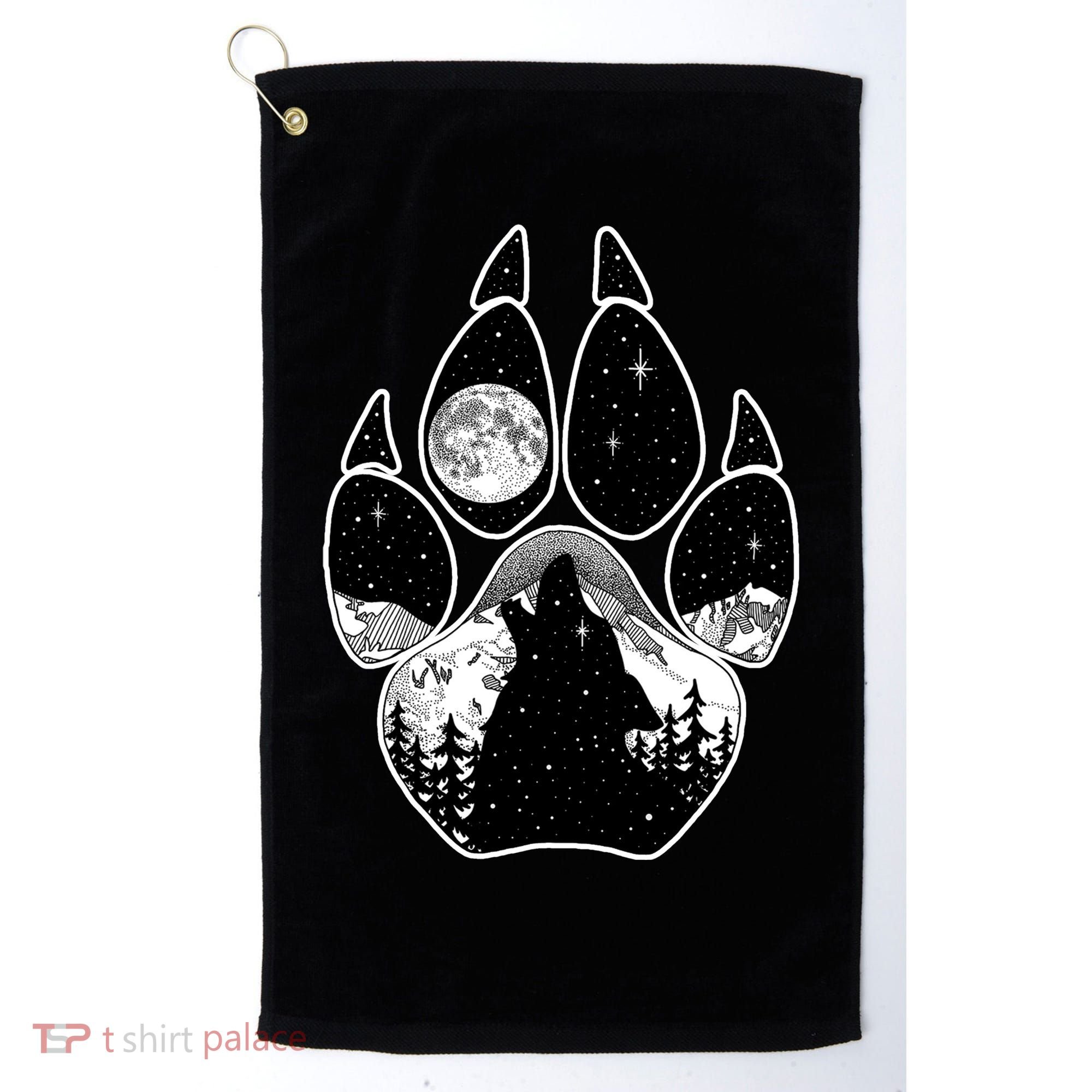 Wolf Paw Moon Howl Golf Towel