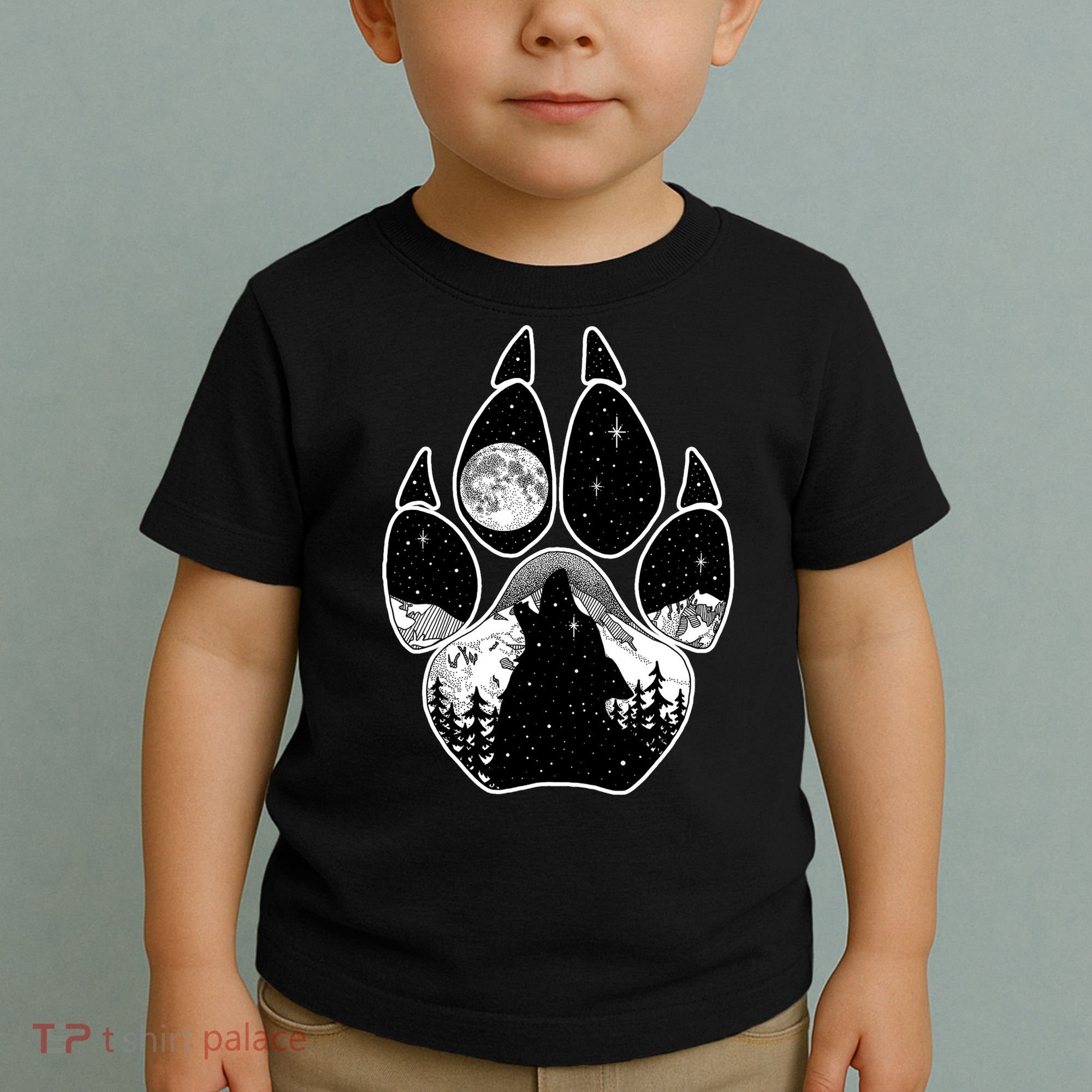 Wolf Paw Moon Howl Toddler T-Shirt