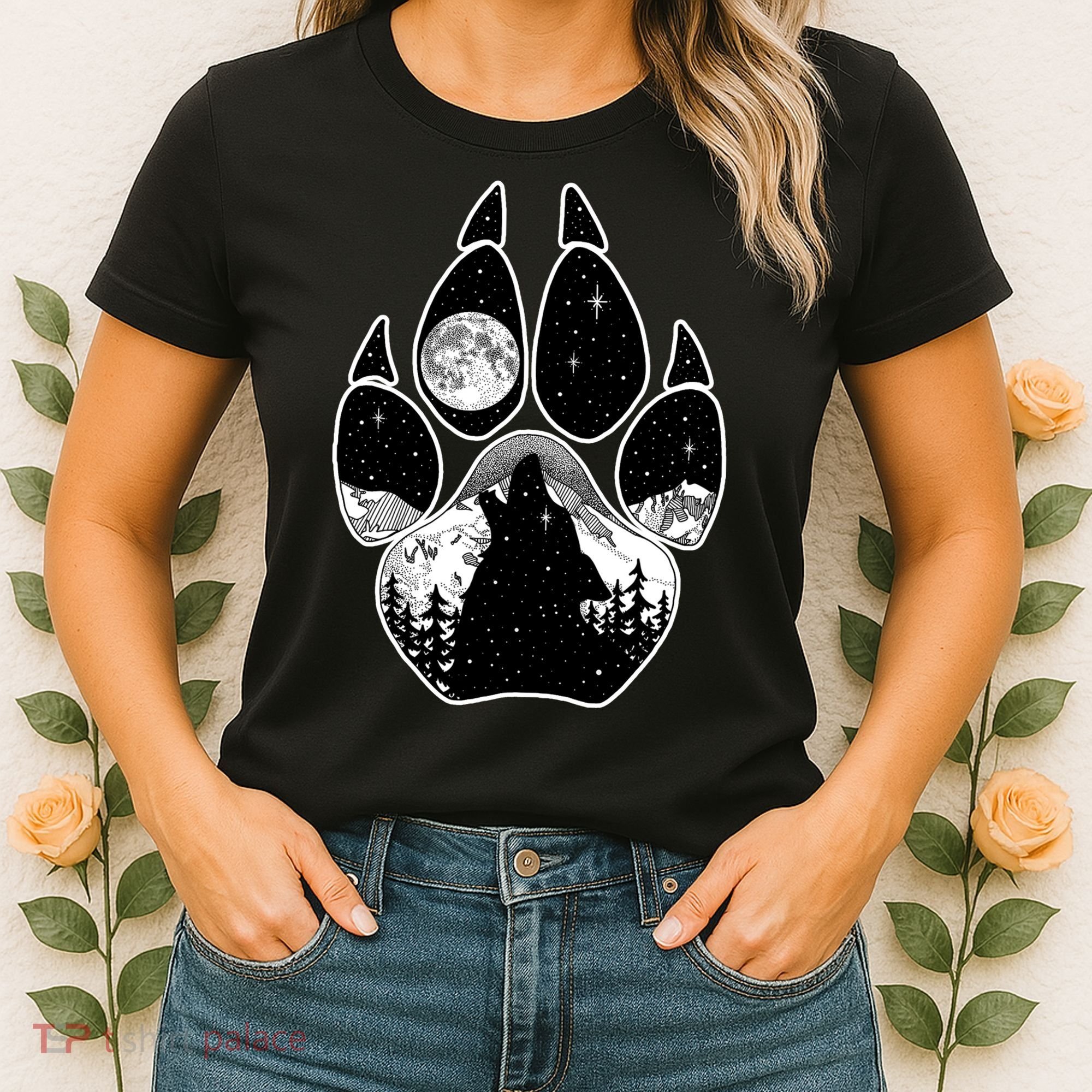 Wolf Paw Moon Howl Women's T-Shirt