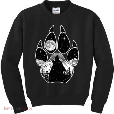 Wolf Paw Moon Howl Kids Sweatshirt