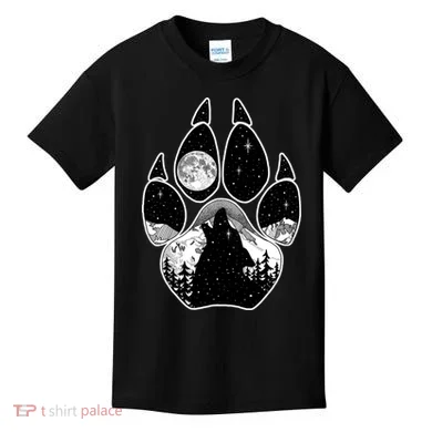 Wolf Paw Moon Howl Kids T-Shirt
