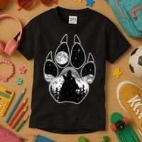 Wolf Paw Moon Howl Kids T-Shirt thumb 3