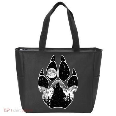 Wolf Paw Moon Howl Tote Bag