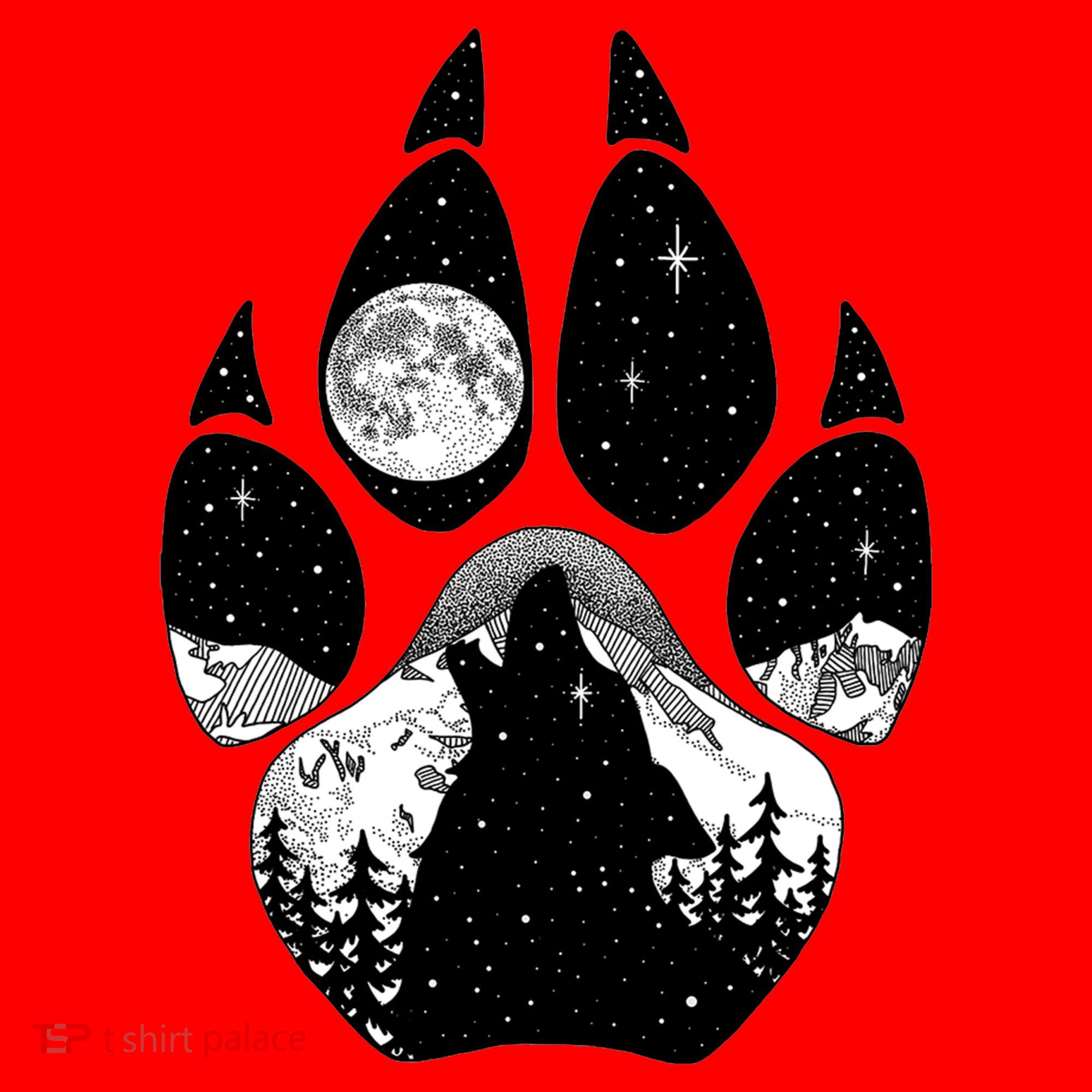 Wolf Paw Moon Howl Santa Hat