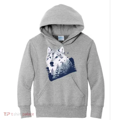 Wolf Wilderness Forest Kids Hoodie