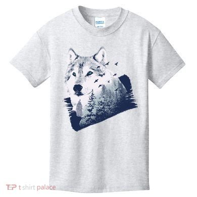 Wolf Wilderness Forest Kids T-Shirt