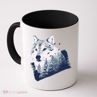 Wolf Wilderness Forest Coffee Mug thumb 0