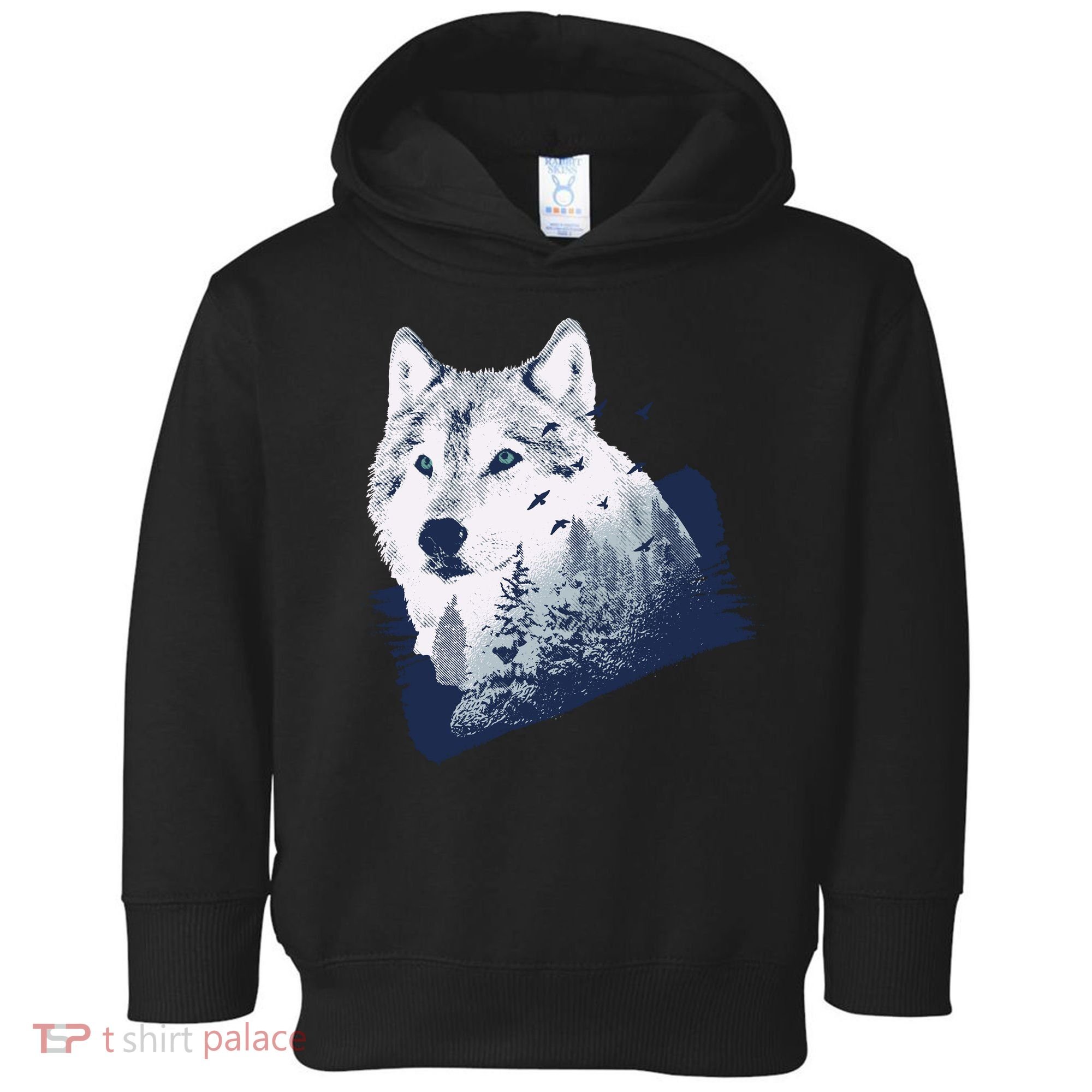 Wolf Wilderness Forest Toddler Hoodie