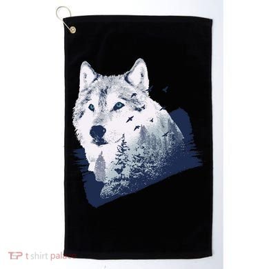 Wolf Wilderness Forest Golf Towel