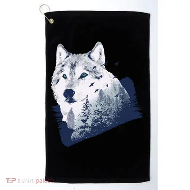 Wolf Wilderness Forest Golf Towel