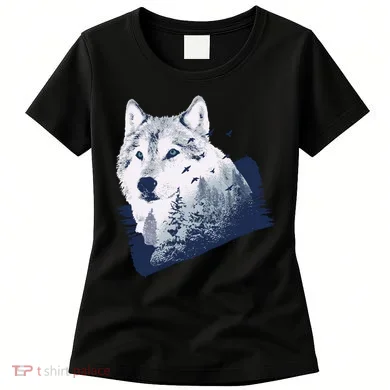 Wolf Wilderness Forest Women's T-Shirt