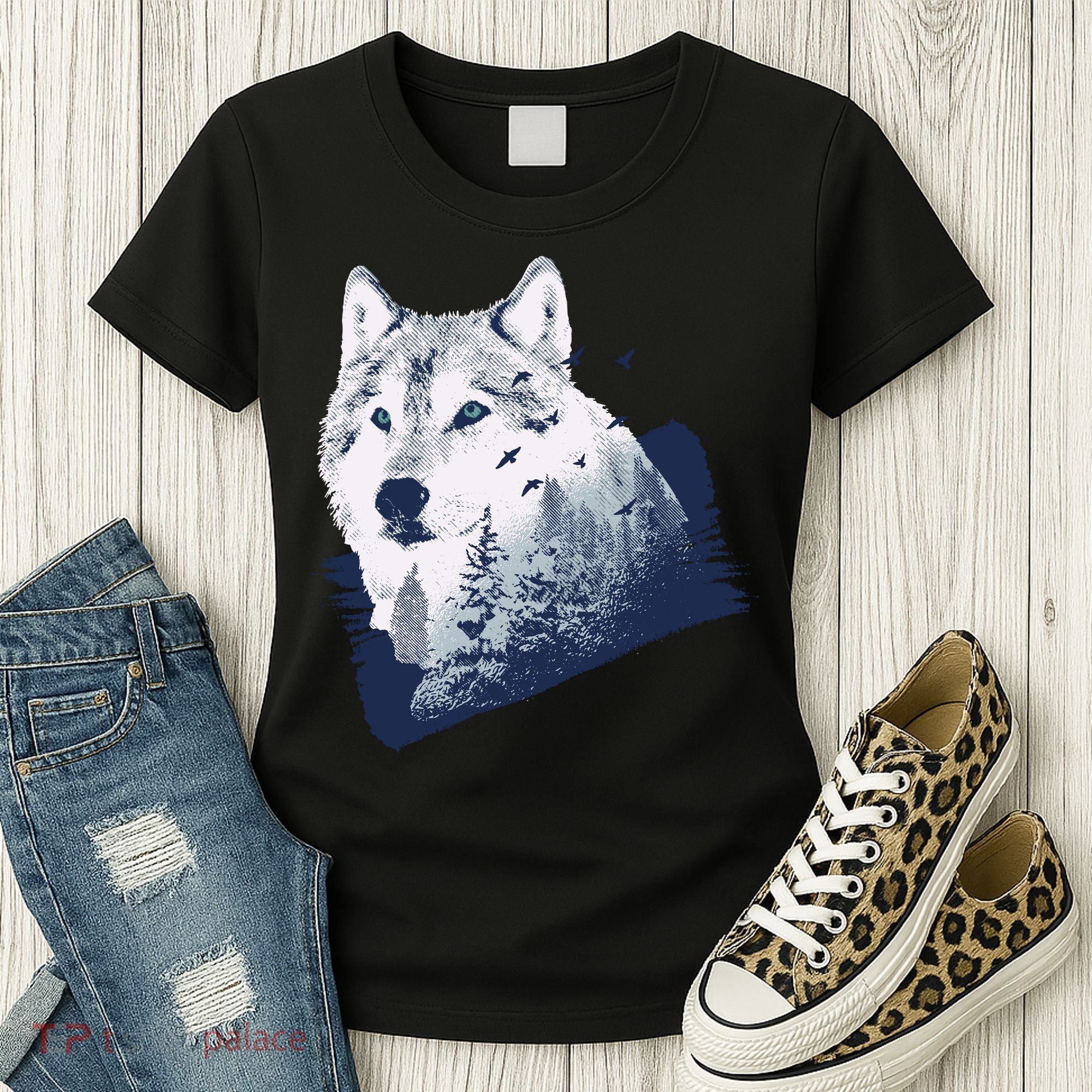 Wolf Wilderness Forest Women's T-Shirt