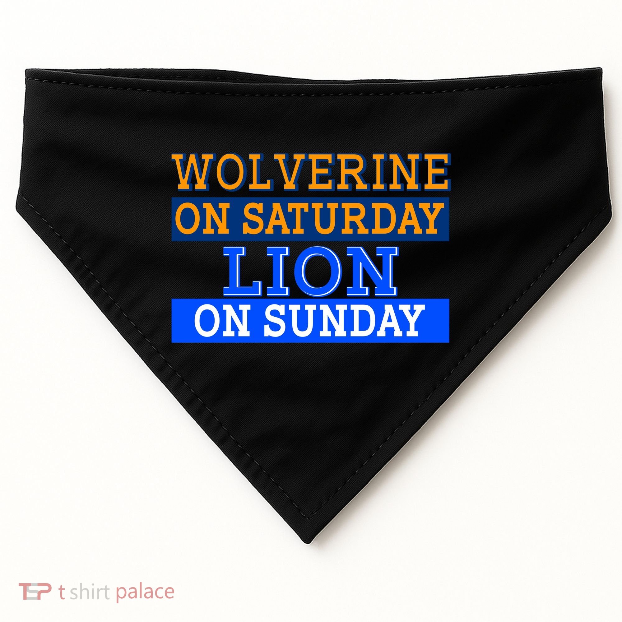 Wolverine On Saturday Lion on Sunday Sports Fan USA-Made Doggie Bandana