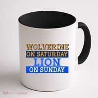 Wolverine On Saturday Lion on Sunday Sports Fan Coffee Mug thumb 1