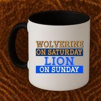Wolverine On Saturday Lion on Sunday Sports Fan Coffee Mug thumb 2
