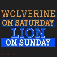 Wolverine On Saturday Lion on Sunday Sports Fan Beanie thumb 2