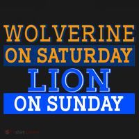 Wolverine On Saturday Lion on Sunday Sports Fan Women's Hoodie thumb 2
